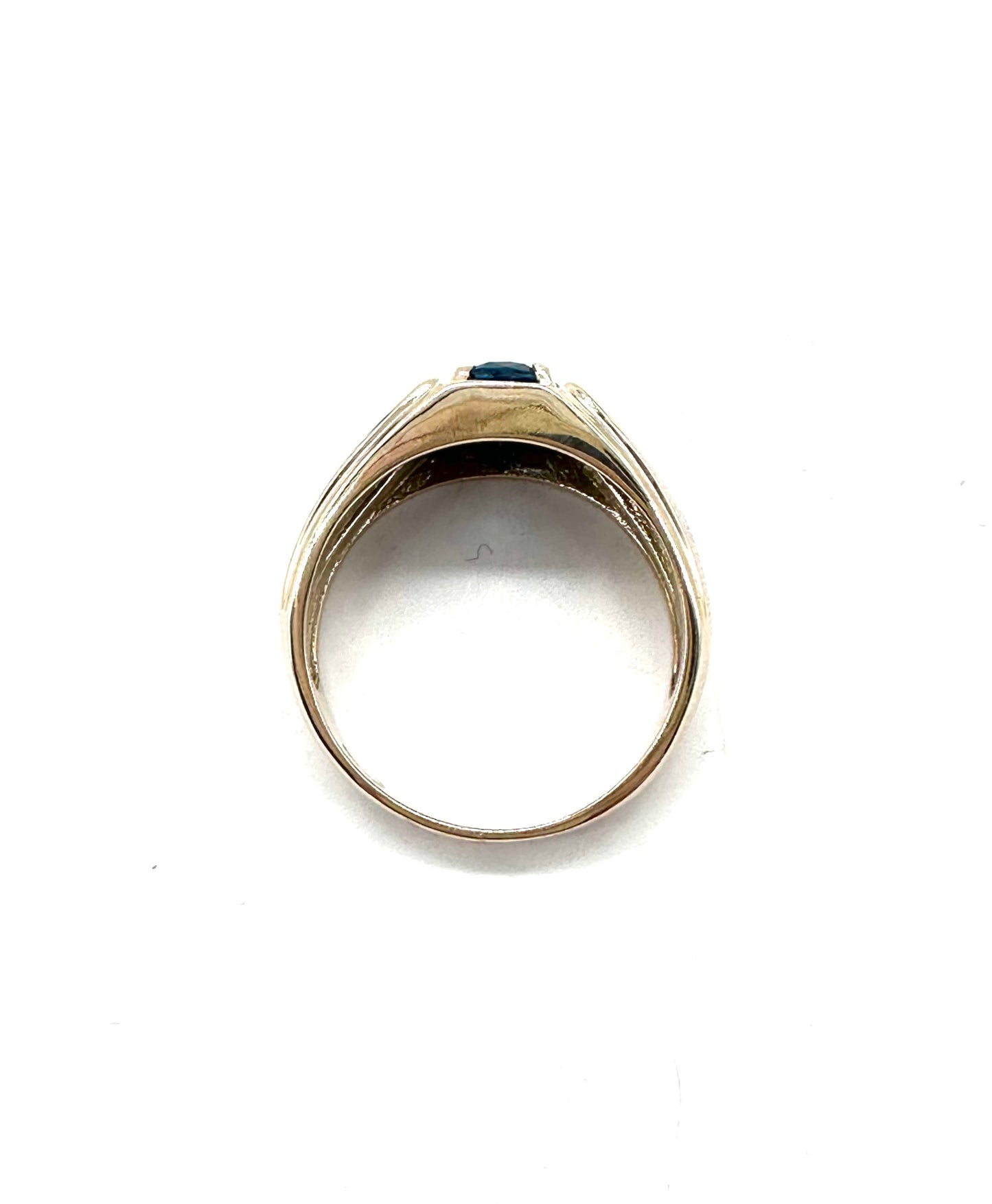 Men’s Blue Topaz and Diamond Ring