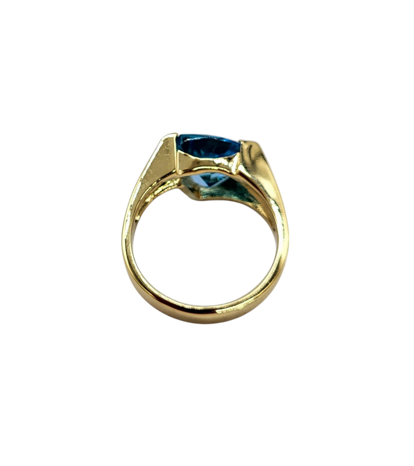 Blue Topaz and Diamond Ring