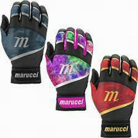 New Marucci Foxtrot T-Ball Batting Glove Pink and Black Size Medium/Large