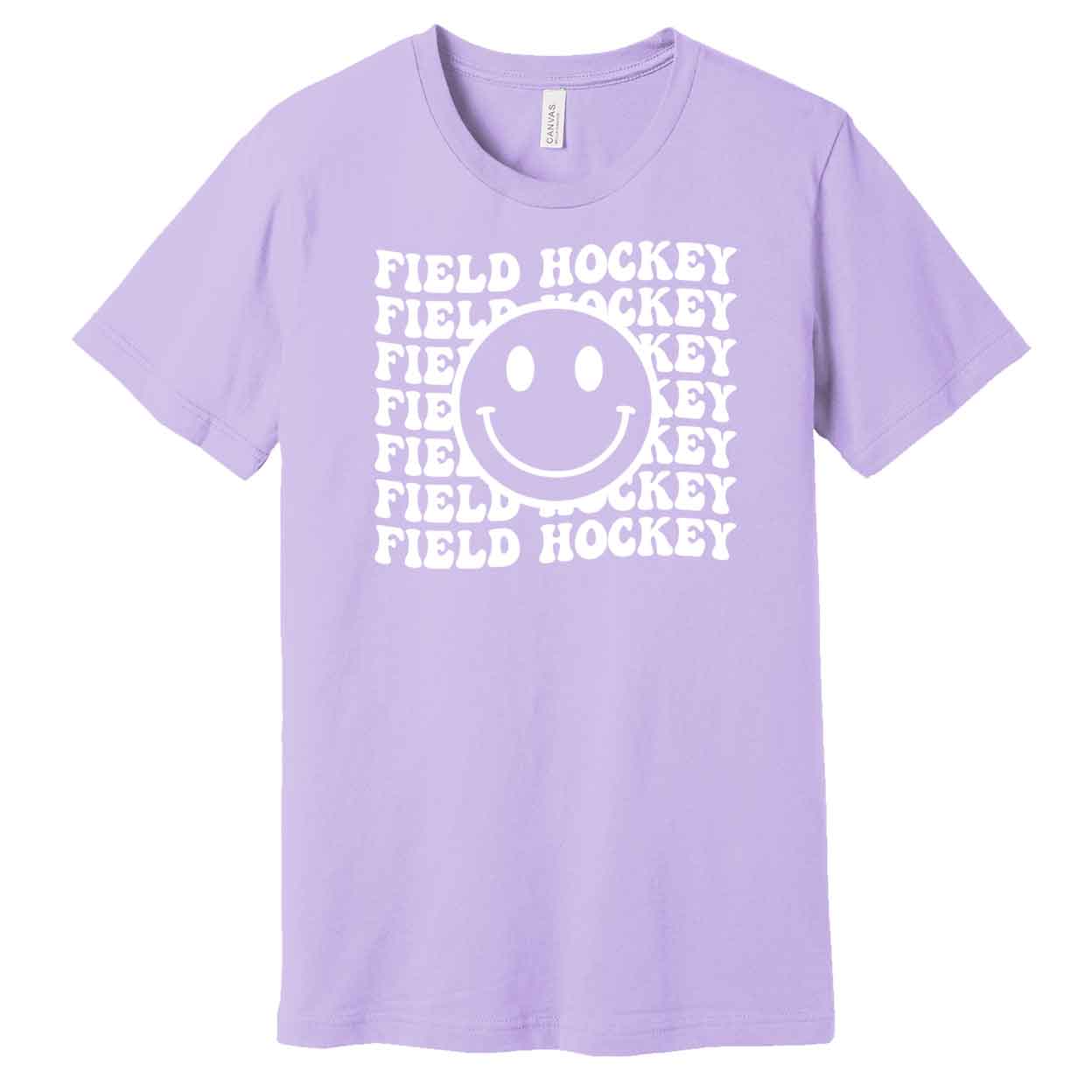 Field Hockey Smiley Face Tee