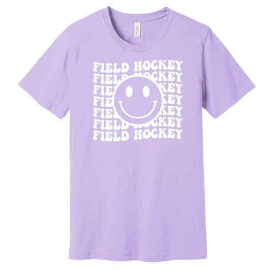 Field Hockey Smiley Face Tee