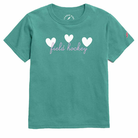Youth Field Hockey Hearts Tee